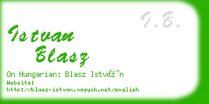 istvan blasz business card